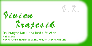 vivien krajcsik business card